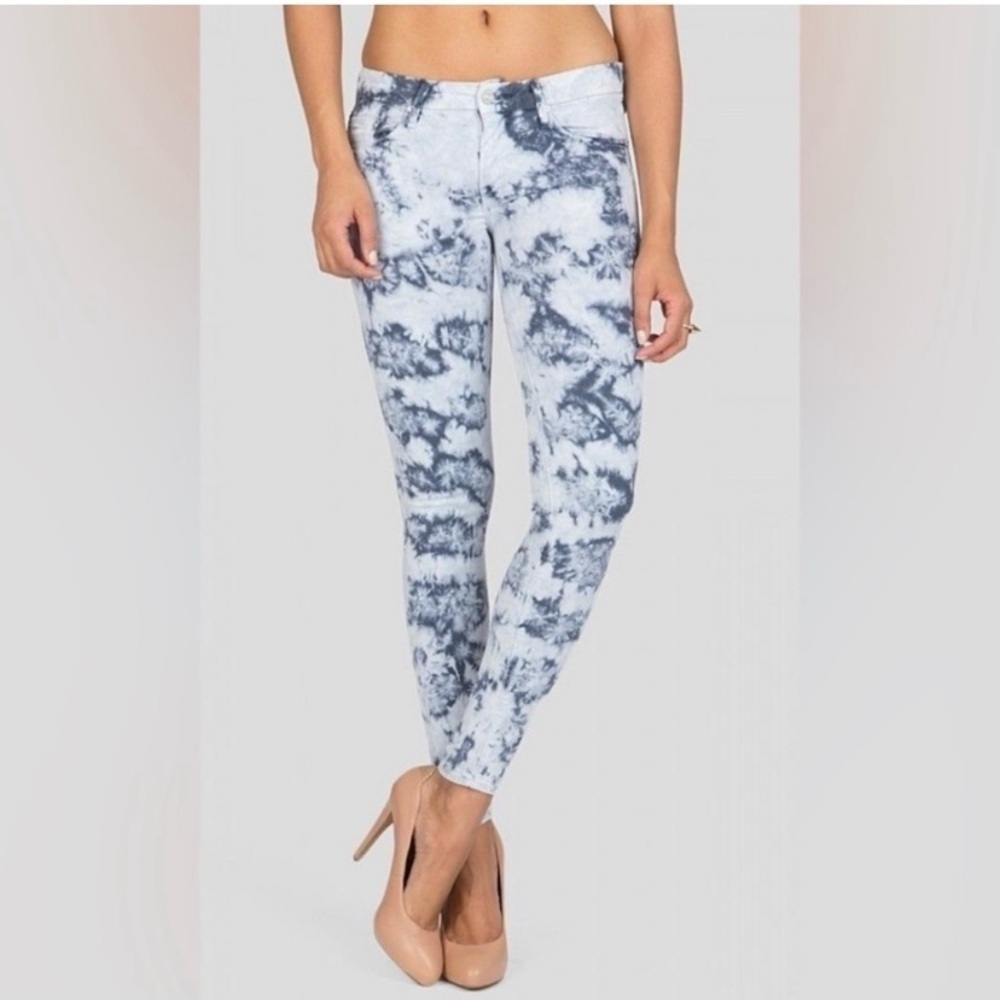 MOTHER The Looker tie-dye Skinny Jean in Ice Breaker Size 26 Luxury Boho Spring